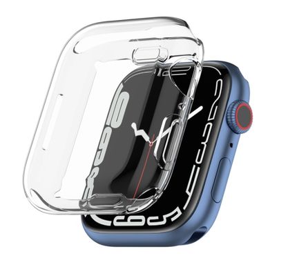 Чехол силиконовый для Apple Watch 45mm - Прозрачный